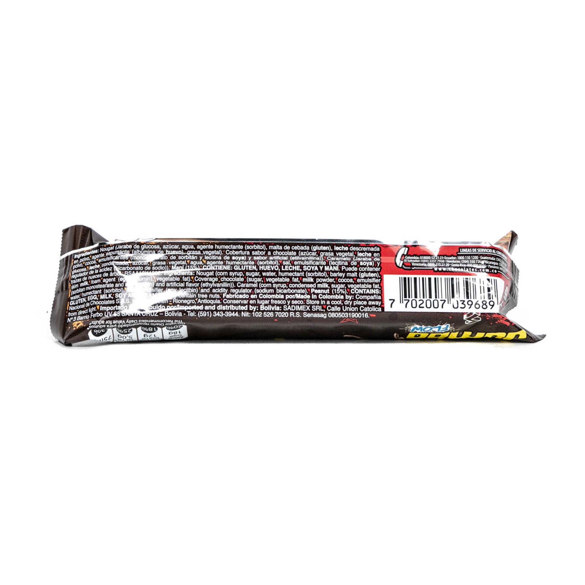 BARRA D/CHOCOLATE CON MANI JUMBO FLOW 48GR PLAST . Supermercados Stock