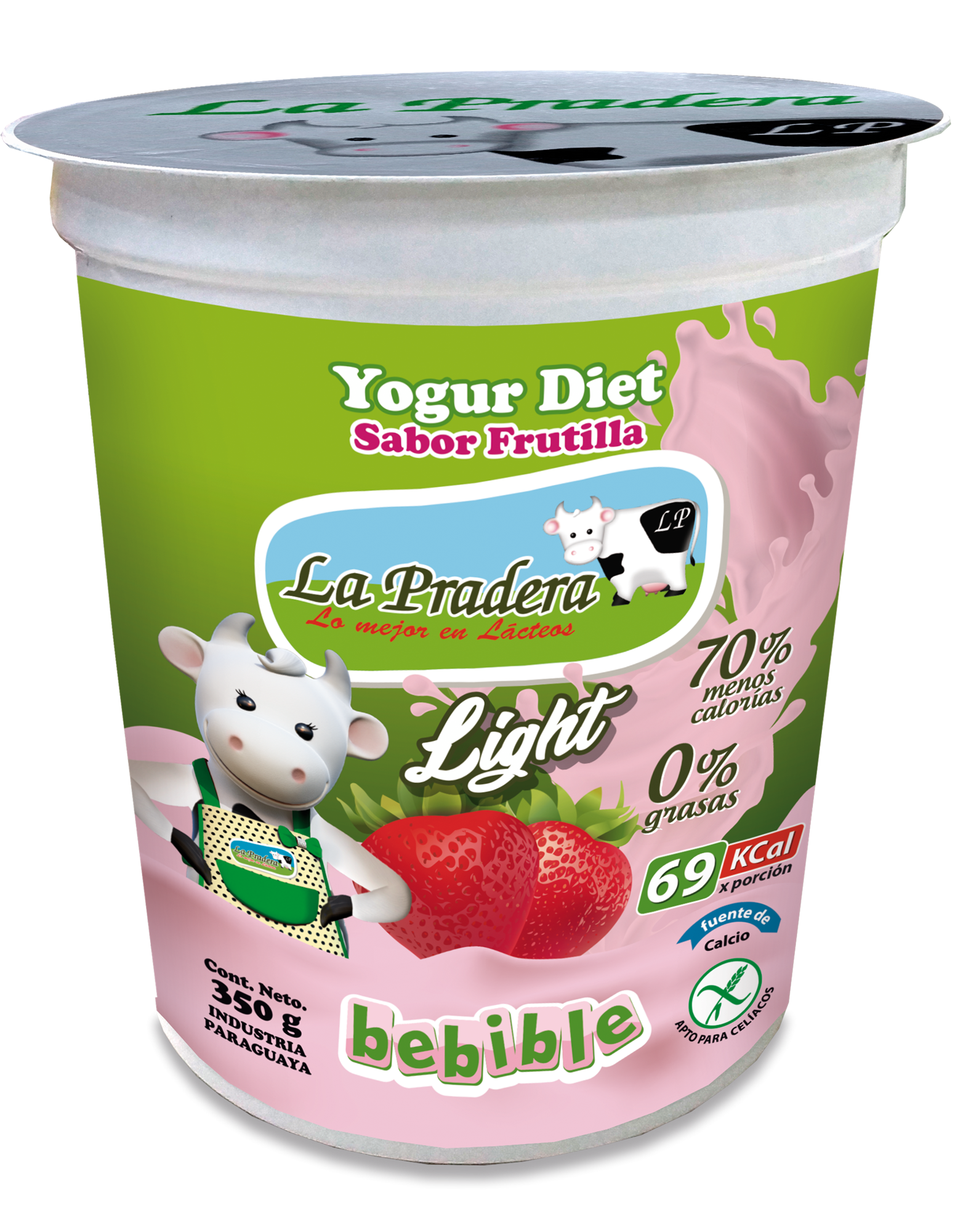 YOGHURT DIETETICO VAINILLA LA PRADERA POTE DE 350 GR . Stock Superm