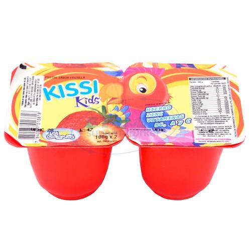Foto POSTRE KISSI KIDS FRUTILLA HIERRO/ZINC 2X100G de