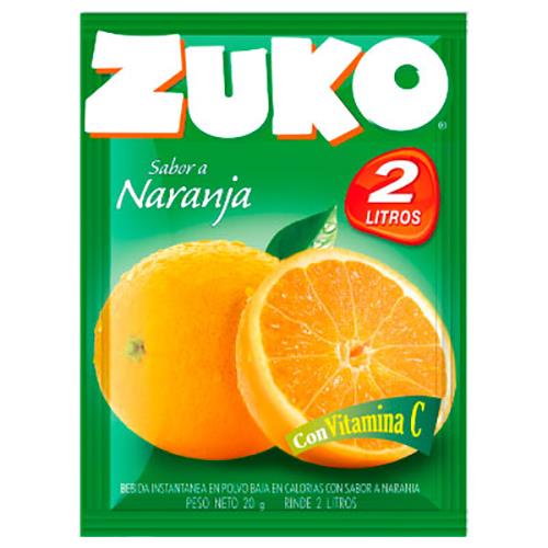 Foto JUGO EN POLVO SABOR NARANJA ZUKO 20GR de