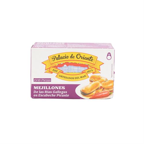 Foto MEJILLON E/ESCABECHE PICANTE 115GR PALACIO DE ORIENTE LATA de