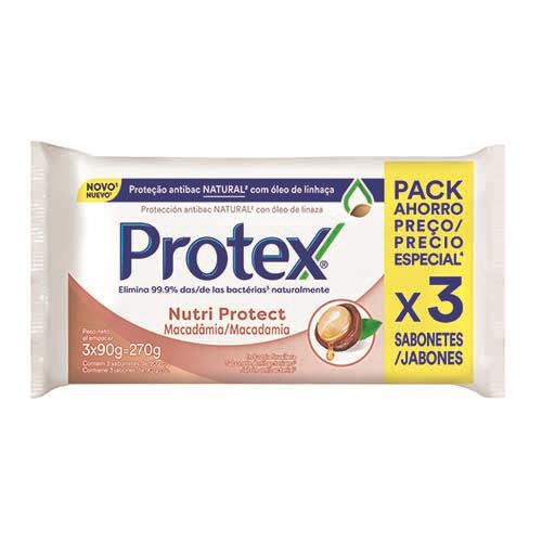Foto JABON TOCADOR NUTRI PROTECT PROTEX 3x90GR de