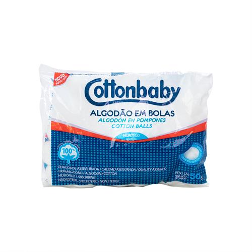 Foto ALGODN HIDROFILO E/POMPONES 50GR COTTONBABY PAQ de