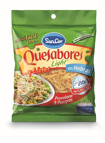 Foto QUESO LIGHT EN HEBRAS QUESABORES SANCOR 150GR de