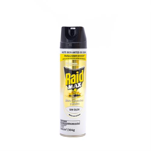 Foto RAID MAX INSECTICIDA EN AEROSOL MATA CUCARACHAS Y ARA?AS SIN OLOR 304 GR de