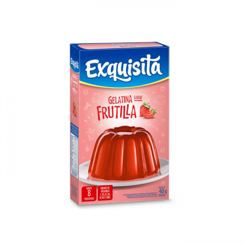 Foto GELATINA SABOR FRUTILLA EXQUISITA 40GR de