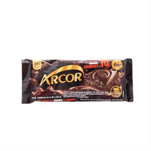 Foto ARCOR TABLETA DE CHOCOLATE AMARGO CON CROCANTE 80 GR de