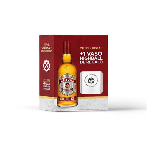 Foto CHIVAS REGAL PACK WHISKY 12 A?OS  + VASO de