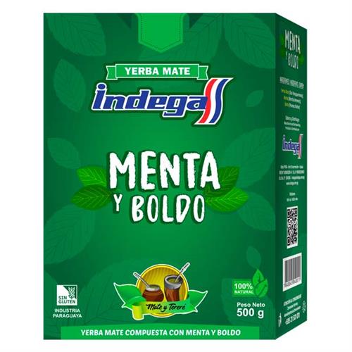 Foto YERBA INDEGA COMP MEDIC MENTA/BOLDO CAJA 500GR de