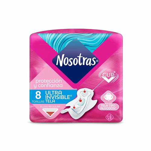 Foto TOALLAS HIGIENICAS ULTRA INVISIBLE TELA 8UN NOSOTRAS DISPLAY de