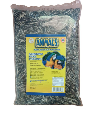 Foto ALIMENTO P/ AVES GIRASOL EXTRA GRANDE 800G ANIMALS de