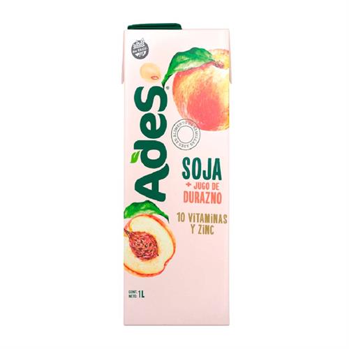 Foto JUGO LIQUIDO SOJA DURAZNO 1L ADES TETRA de